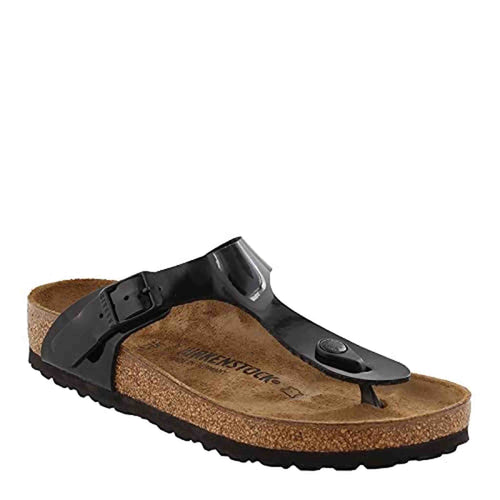 Birkenstock Women's GIzeh Thong Sandal, Black Patent, 40 M EU/9-9.5 B M US