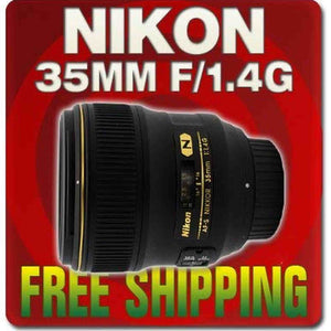 Nikon AF FX NIKKOR 35mm f/1.4G Fixed Zoom Lens with Auto Focus for Nikon DSLR Cameras International Version No Warranty