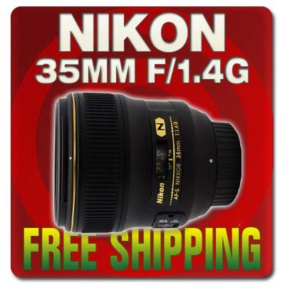 Nikon AF FX NIKKOR 35mm f/1.4G Fixed Zoom Lens with Auto Focus for Nikon DSLR Cameras International Version No Warranty
