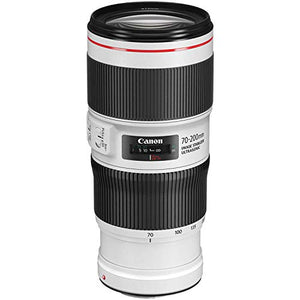 Canon EF 70-200mm f/4L is II USM Lens Bundle w/ 64GB Memory Card + Accessories UV Filter International Model