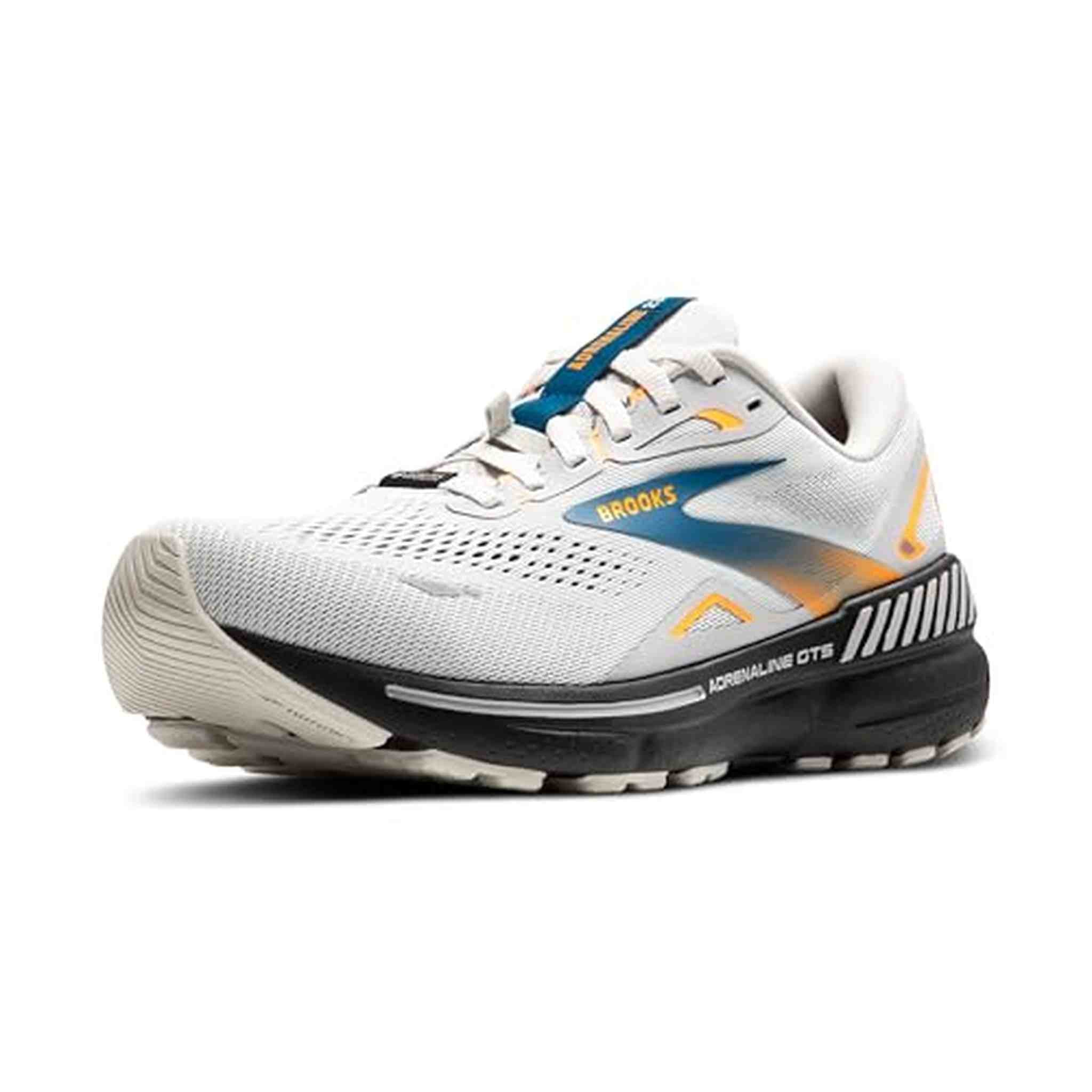 Brooks Men’s Adrenaline GTS 23 GTX Waterproof Supportive Running Shoe - Oyster Mushroom/Orange/Blue - 9 Medium