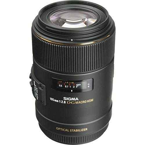 Sigma 258306 105mm F2.8 EX DG OS HSM Macro Lens for Nikon DSLR Camera - International Version No Warranty