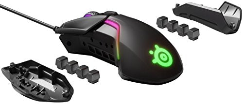 SteelSeries Rival 600 Gaming Mouse - 12,000 CPI TrueMove3Plus Dual Optical Sensor - 0.5 Lift-off Distance - Weight System - RGB Lighting