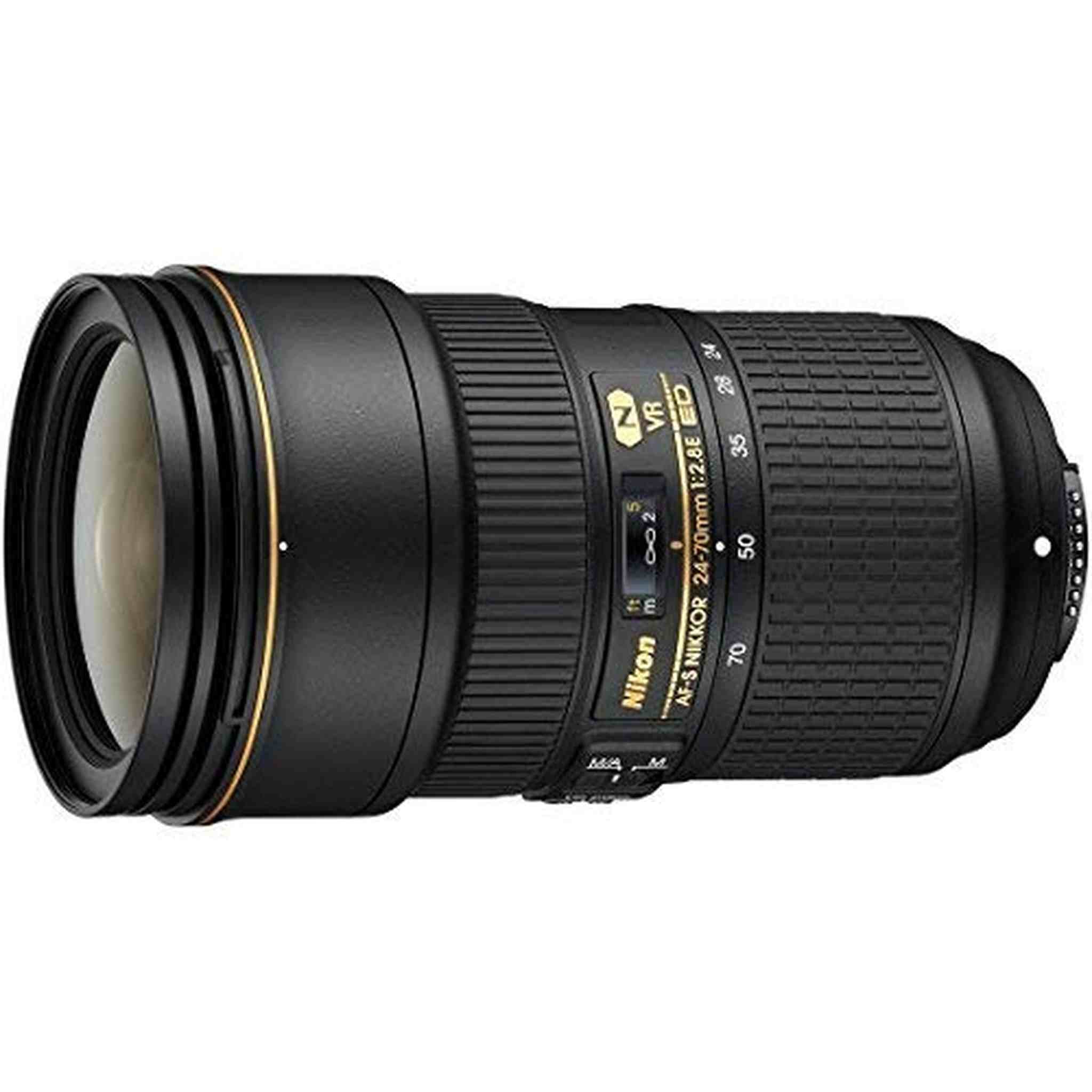 Nikon AF-S FX NIKKOR 24-70mm f/2.8E ED Vibration Reduction Zoom Lens with Auto Focus for Nikon DSLR Cameras Renewed - Reconditioned Nikon
