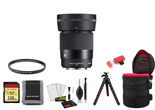 Sigma 30mm f/1.4 DC DN Contemporary Lens FUJIFILM X with Memory Card