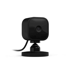 Blink Mini - Compact indoor plug-in smart security camera, 1080p HD video, night vision, motion detection, two-way audio, easy set up, Works with Alexa - 1 camera Black Blink