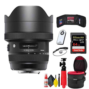 Sigma 12-24mm f/4 DG HSM Art Lens for Nikon F Extreme Bundle With Accessories Sigma