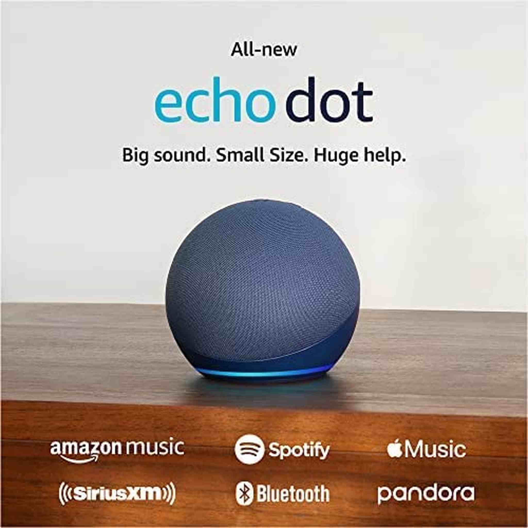 Amazon Echo Dot 5th Gen, 2022 Release Deep Sea Blue with accessories