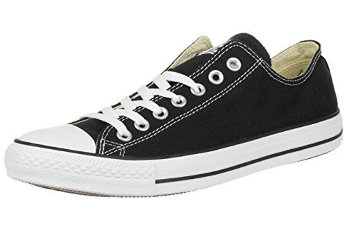 Converse Chuck Taylor All Star Canvas Low Top Sneaker, Black/White ,10 US Men/12 US Women