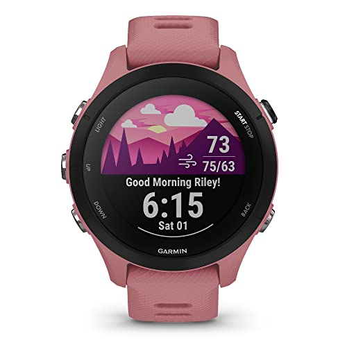 Garmin Forerunner® 255S, Smaller GPS Running Smartwatch, Light Pink