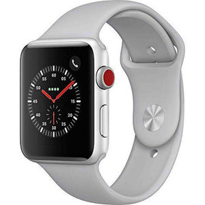 Apple Watch Series 3 - GPS+Cellular - Silver Aluminum Case with Fog Sport Band - 42mm Renewed - Reconditioned