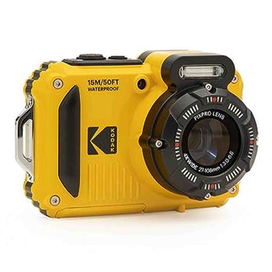 KODAK PIXPRO WPZ2 Rugged Waterproof Shockproof Dustproof WiFi Digital Camera 16MP 4X Optical Zoom 1080P Full HD Video Vlogging Camera 2.7" LCD Yellow