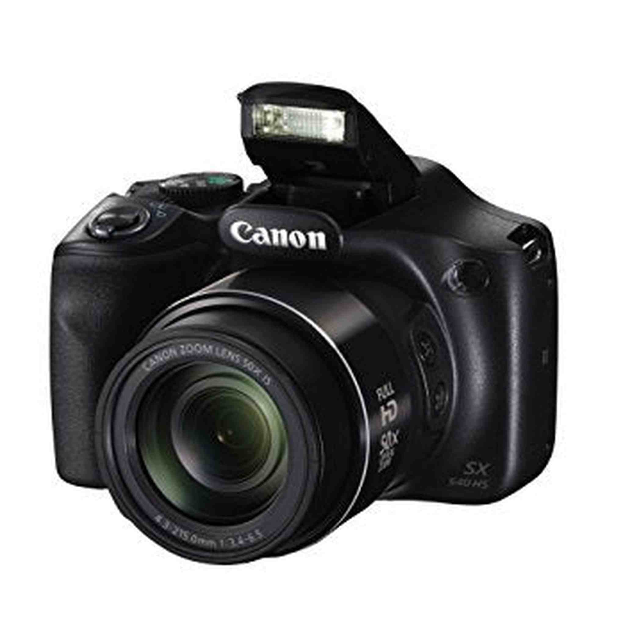 Canon PowerShot SX540 Digital Camera w/ 50x Optical Zoom - Wi-Fi & NFC Enabled Black - Used Canon