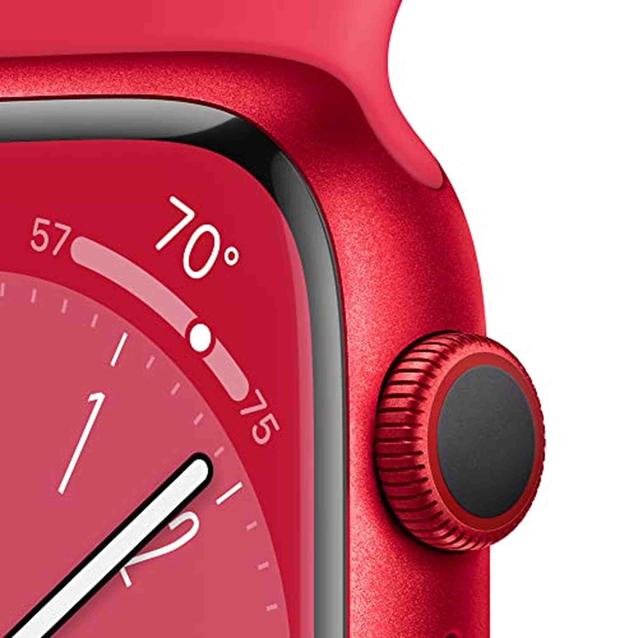 Apple Watch Series 8 GPS + Cellular 45mm Smart watch w/ PRODUCT RED Aluminum Case w/ PRODUCT RED Sport Band - S/M