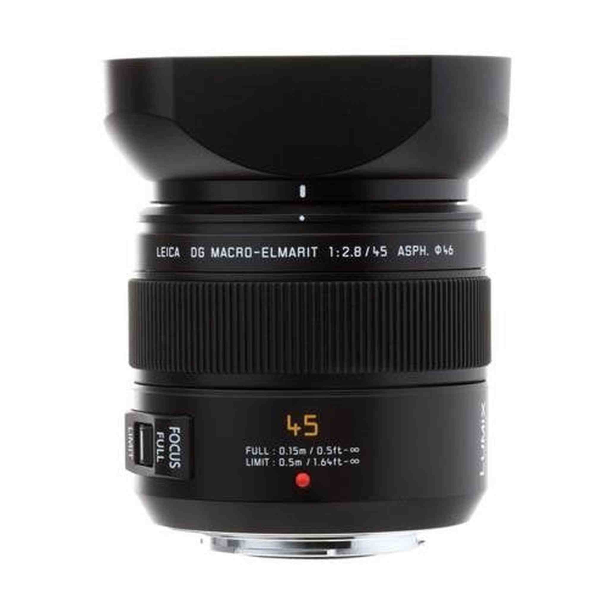 PANASONIC LUMIX G LEICA DG MACRO-ELMAR LENS, 45MM, F2.8 ASPH., PROFESSIONAL MIRRORLESS MICRO FOUR THIRDS, MEGA OPTICAL I - Used Panasonic