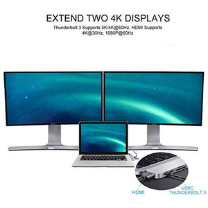 HyperDrive 7in2 USB C Hub, Type-C Dual Hub Adapter for MacBook, iPad, & USB-C Devices