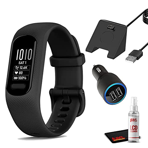 Garmin vivosmart 5, Fitness Tracker with 6Ave Accessory Bundle