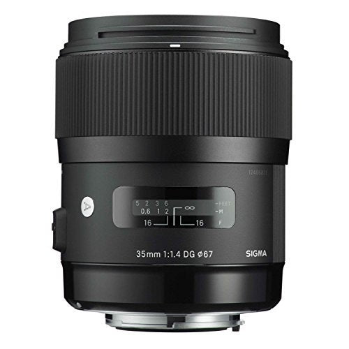 Sigma 340101 35mm F1.4 DG HSM Lens for Canon (Black) - Fixed - International Version (No Warranty)