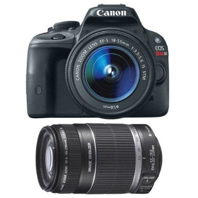 Canon EOS Rebel SL1 18.0 MP CMOS Digital SLR with 18-55mm EF-S is STM Lens + Canon EF-S 55-250mm f/4.0-5.6 is II Telephoto Zoom Lens