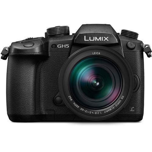 Panasonic Lumix DC-GH5 Mirrorless Micro Four Thirds Digital Camera with 12-60mm Lens  with Battery + 32GB Memory Card Advanced Bundle