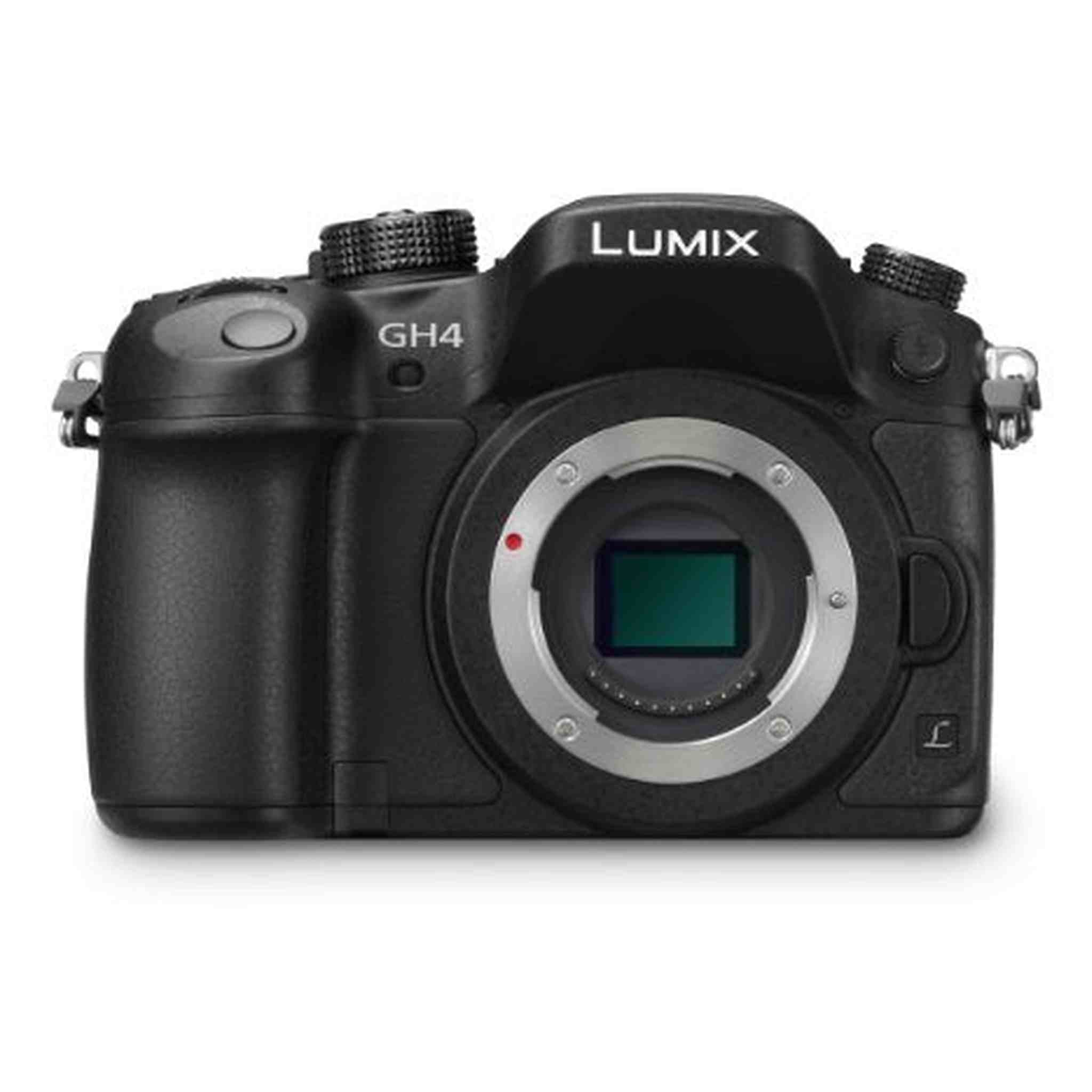 PANASONIC LUMIX GH4 Body 4K Mirrorless Camera, 16 Megapixels, 3 Inch Touch LCD, DMC-GH4KBODY USA Black - Like New Panasonic