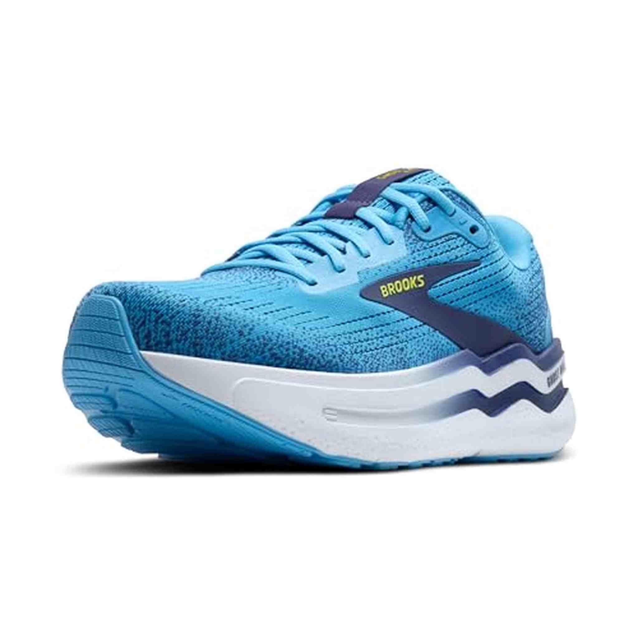 Brooks Men’s Ghost Max 2 Neutral Running & Walking Shoe - Bonnie Blue/Blue Ribbon/Yellow - 13 Medium