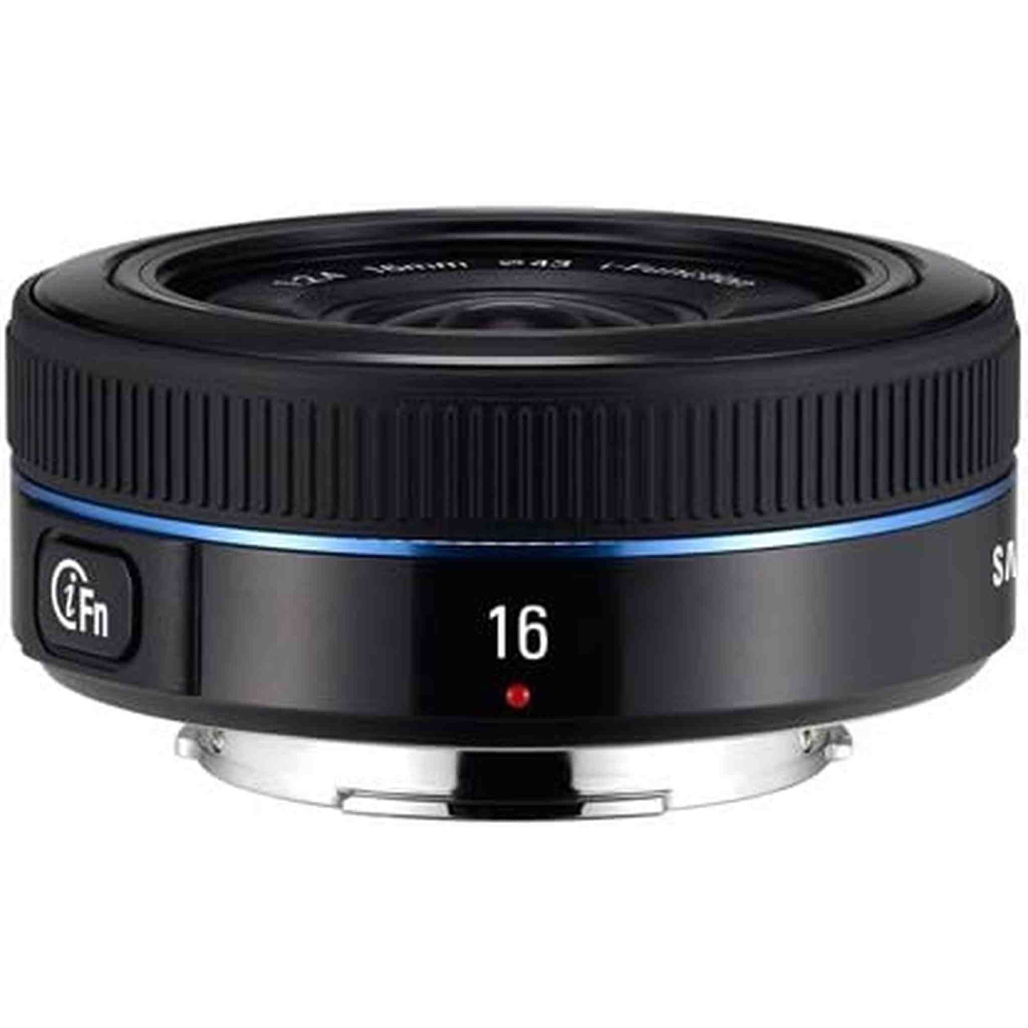 Samsung 16mm F/2.4 Compact i-Function Wide Lens for NX Cameras Black EX-W16 - Reconditioned Samsung