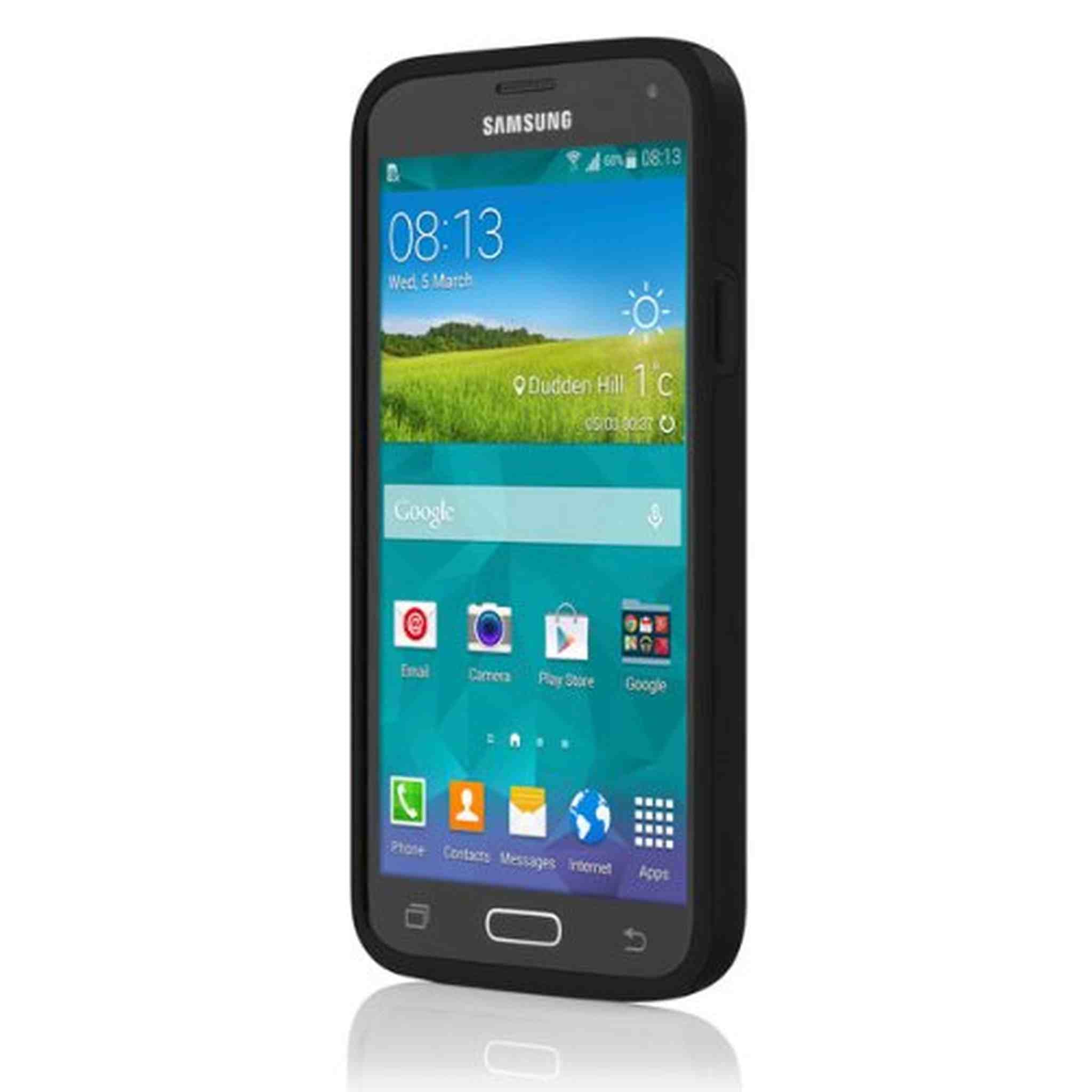 Incipio Stowaway Credit Card Case for Samsung Galaxy S5 - Retail Packaging - Black/Black - Used Incipio