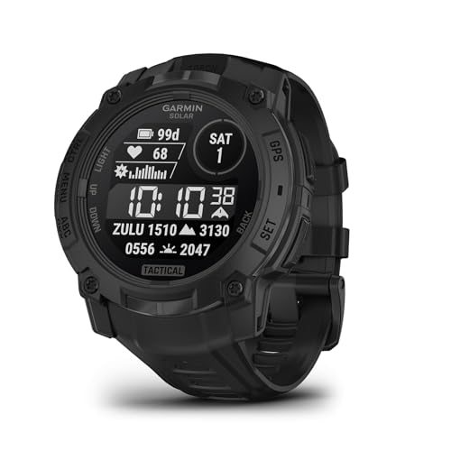 Garmin Instinct® 3 Tactical Edition, 45mm, Solar Charged Display, Rugged Outdoor GPS Smartwatch