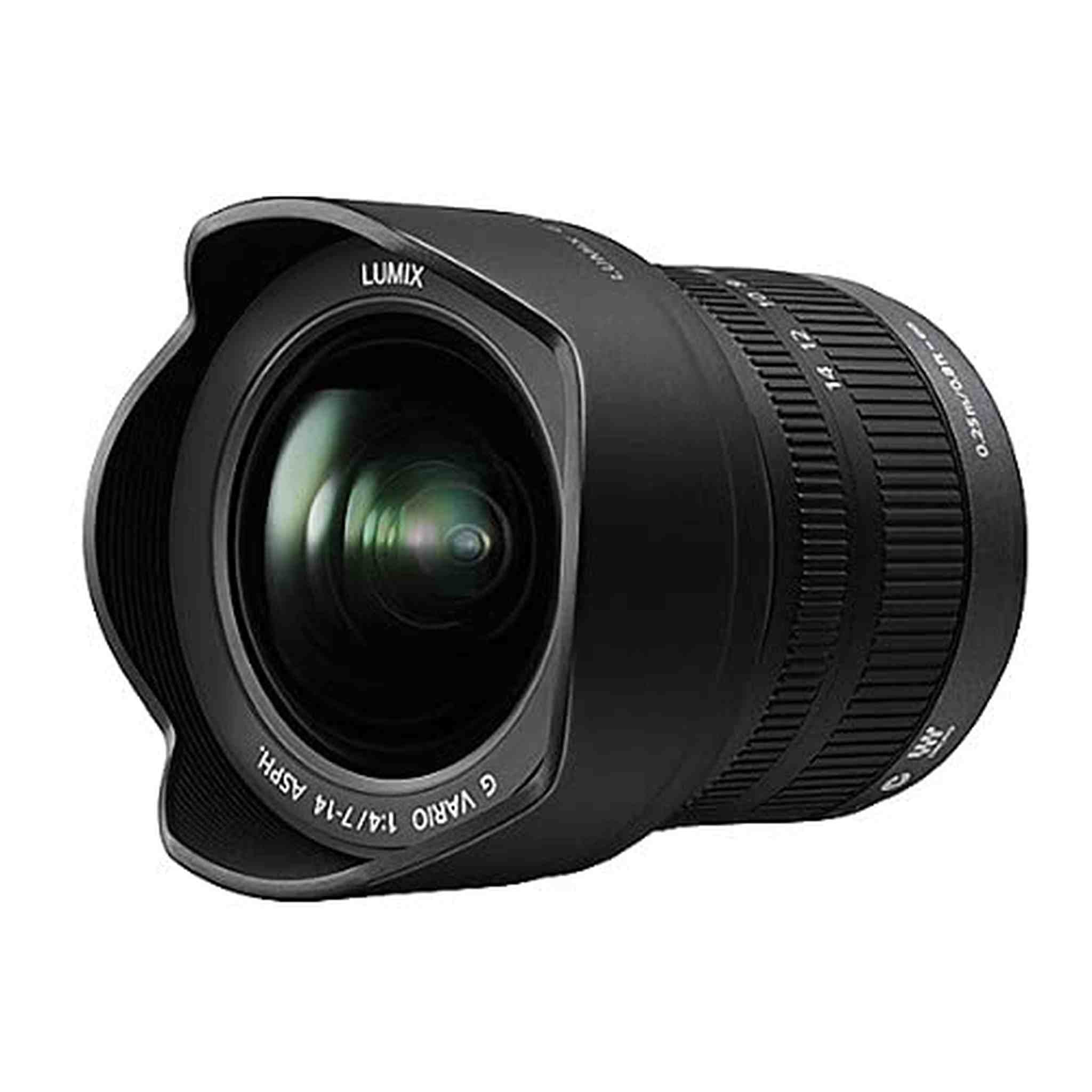 PANASONIC LUMIX G VARIO LENS, 7-14MM, F4.0 ASPH., MIRRORLESS MICRO FOUR THIRDS, H-F007014 USA BLACK Renewed - Reconditioned Panasonic
