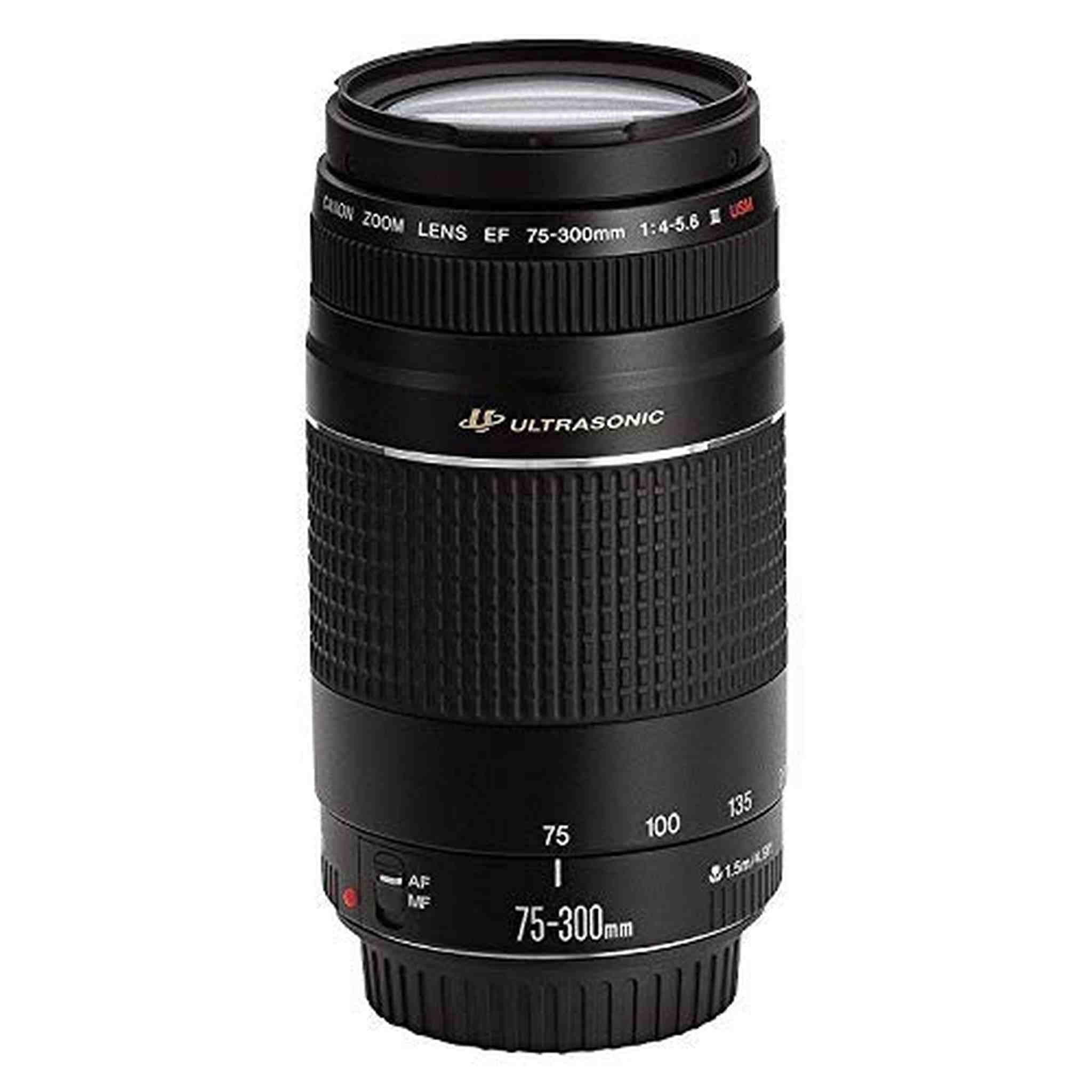 Canon EF 75-300mm f/4-5.6 III USM Telephoto Zoom Lens for Canon SLR Cameras - White Box Bulk Packaging Canon