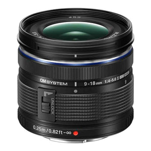 OM SYSTEM Olympus M.Zuiko Digital 9-18mm F4.0-5.6 II for Micro Four Thirds System Camera, Wide Angle Zoom, Portable Design