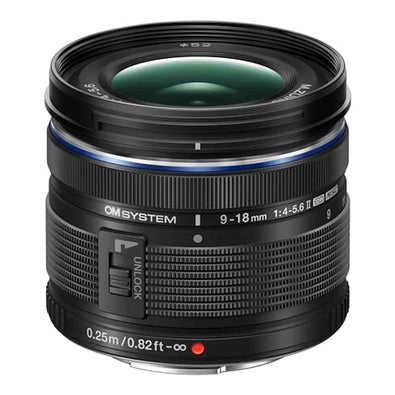 OM SYSTEM Olympus M.Zuiko Digital 9-18mm F4.0-5.6 II for Micro Four Thirds System Camera, Wide Angle Zoom, Portable Design