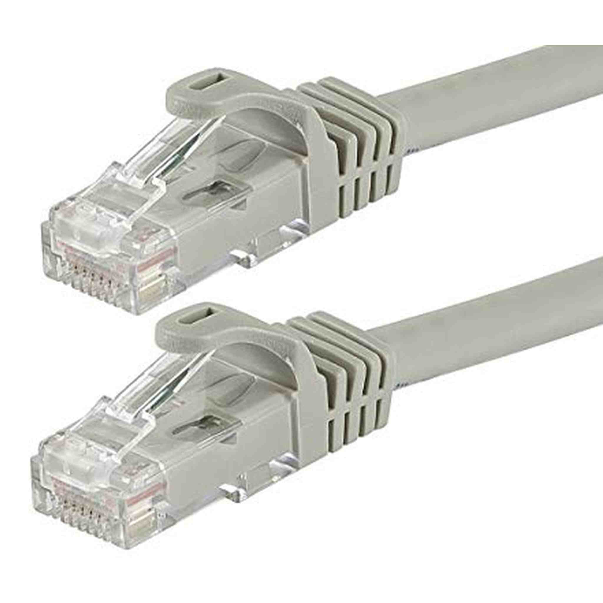 Monoprice Flexboot Cat6 Ethernet Patch Cable - Network Internet Cord - RJ45, Stranded, 550Mhz, UTP, Pure Bare Copper Wire, 24AWG, 0.5ft, Gray