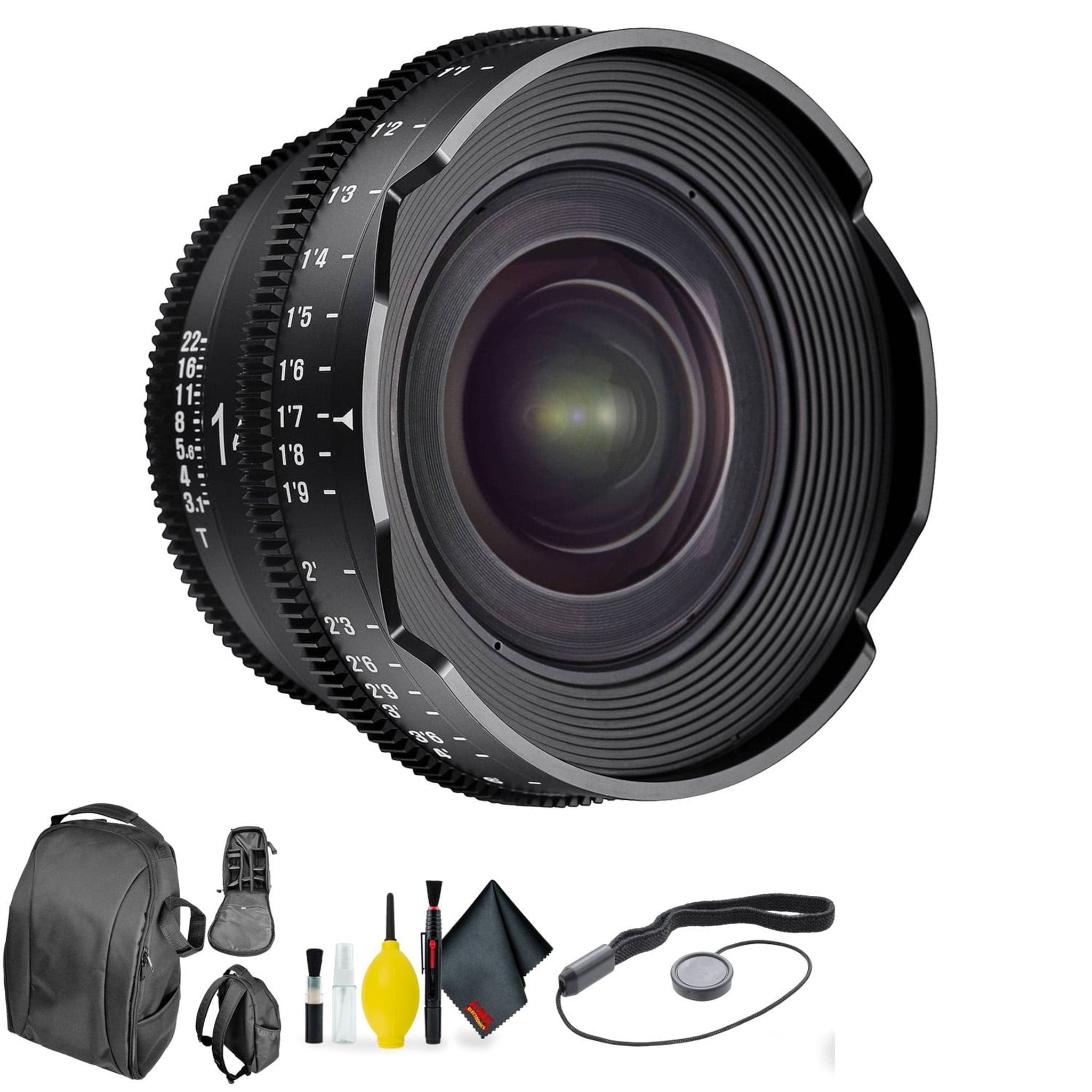 Rokinon Xeen 14mm T3.1 for Canon + Deluxe Lens Cleaning Kit Bundle