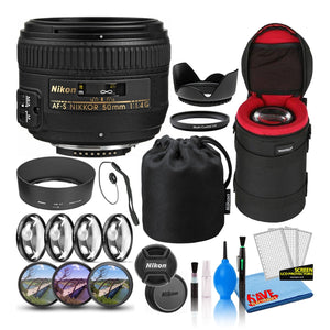 Nikon AF-S 50mm f/1.4G Compact Prime Lens 2180 Intl Model Bundle