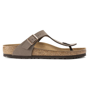 Birkenstock Womens Gizeh Birko-Flor Nubuck Flat Summer Holiday Flip Flop - Mocha - 9