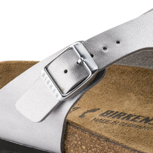 BIRKENSTOCK Gizeh Birko-Flor Metallic Silver Birko Flor 41 US Women's 10-10.5 Regular - Used