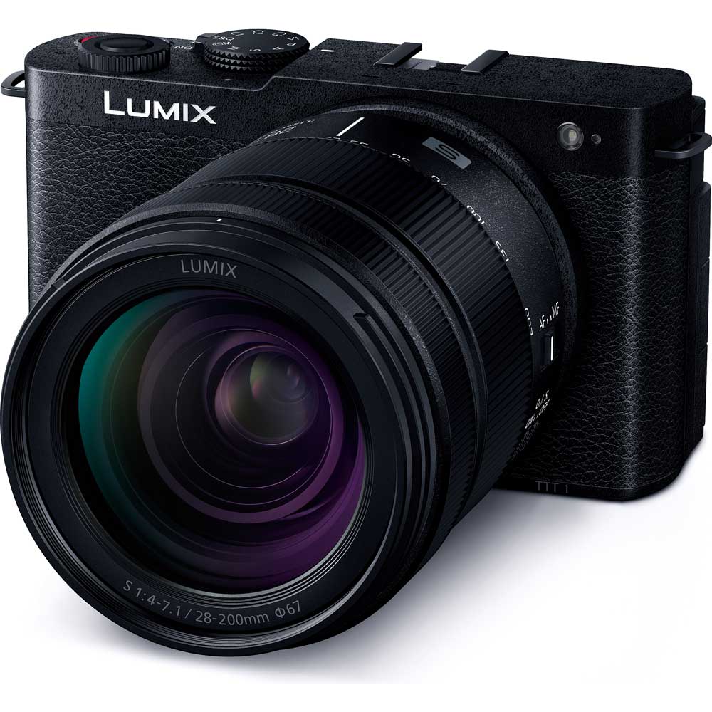 Pansonic LUMIX S9 Full Frame Camera with 28-200mm L Mount Lens, Compact Mirrorless Camera for Content Creators with Real Time LUT, Open Gate and Easy Sharing of Photos & Video Black