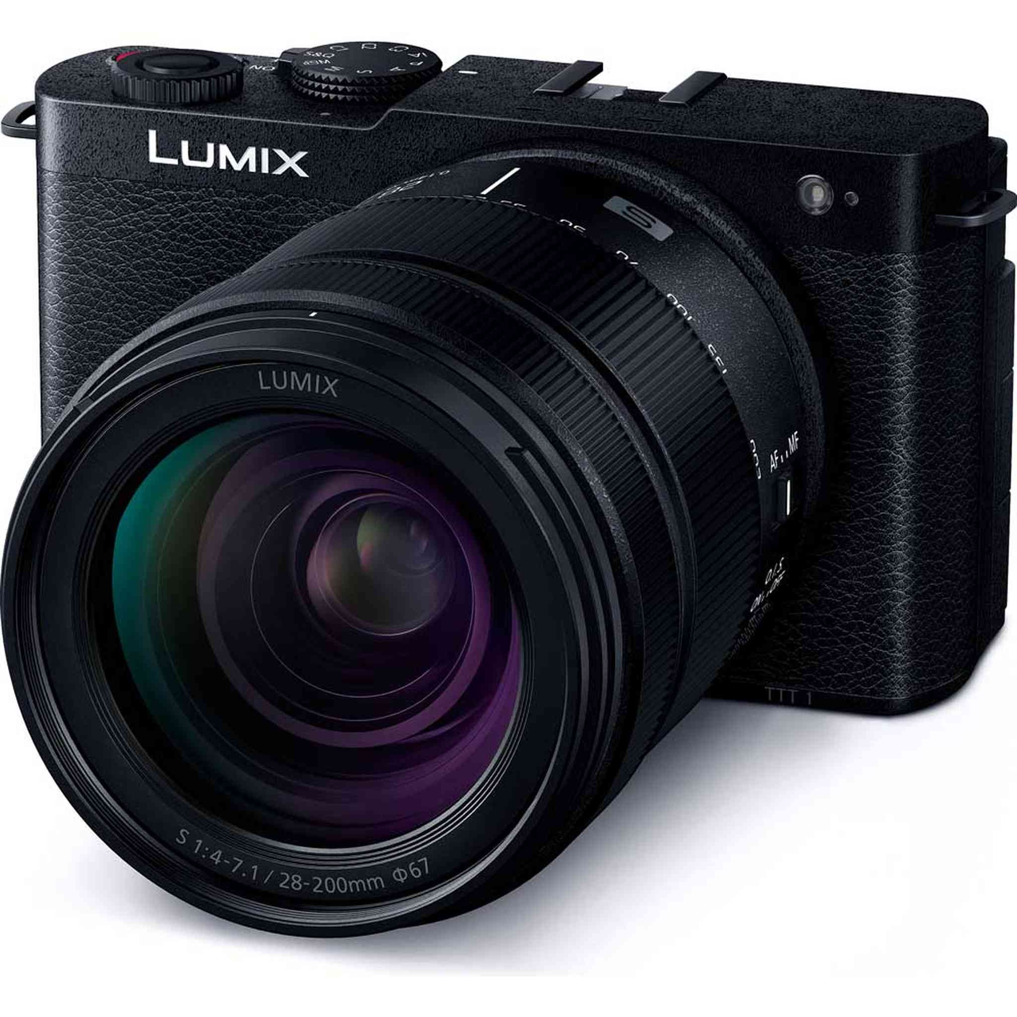 Pansonic LUMIX S9 Full Frame Camera with 28-200mm L Mount Lens, Compact Mirrorless Camera for Content Creators with Real Time LUT, Open Gate and Easy Sharing of Photos & Video Black Panasonic