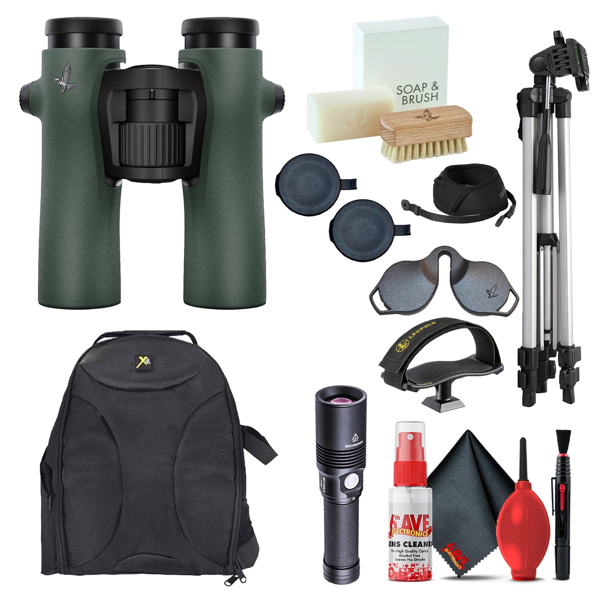 Swarovski 8x32 NL Pure Binoculars Swarovski Green with Pro Accessory Kit Swarovski