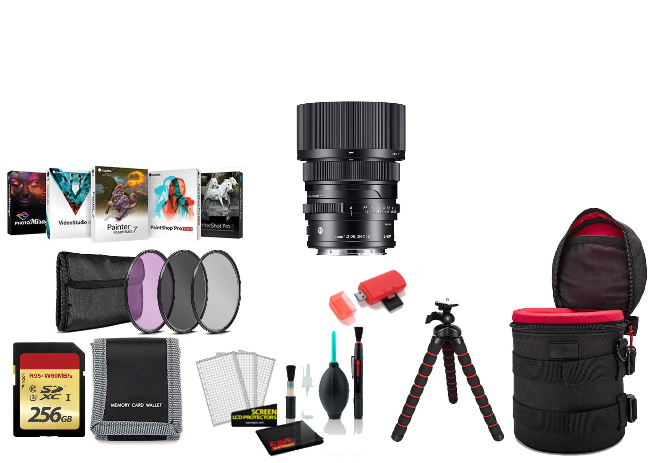 Sigma 50mm f/2 DG DN Contemporary Lens Leica L with Tripod