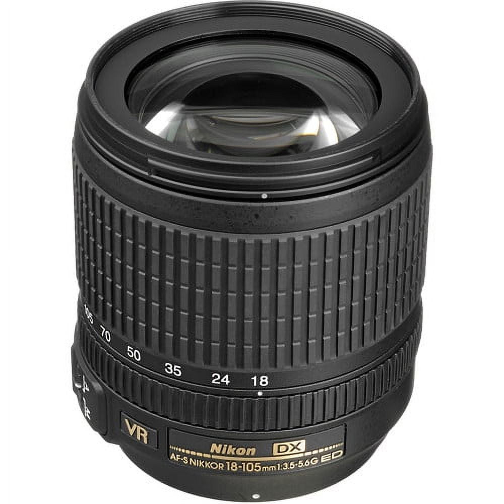 Nikon AF-S DX NIKKOR 18-105mm f/3.5-5.6G ED Vibration Reduction Zoom Lens with Auto Focus for Nikon DSLR Cameras - International Version