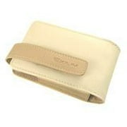 Casio Exilim ESC-80WE Fashion Leather Universal Case with Contrasting Closure (White)