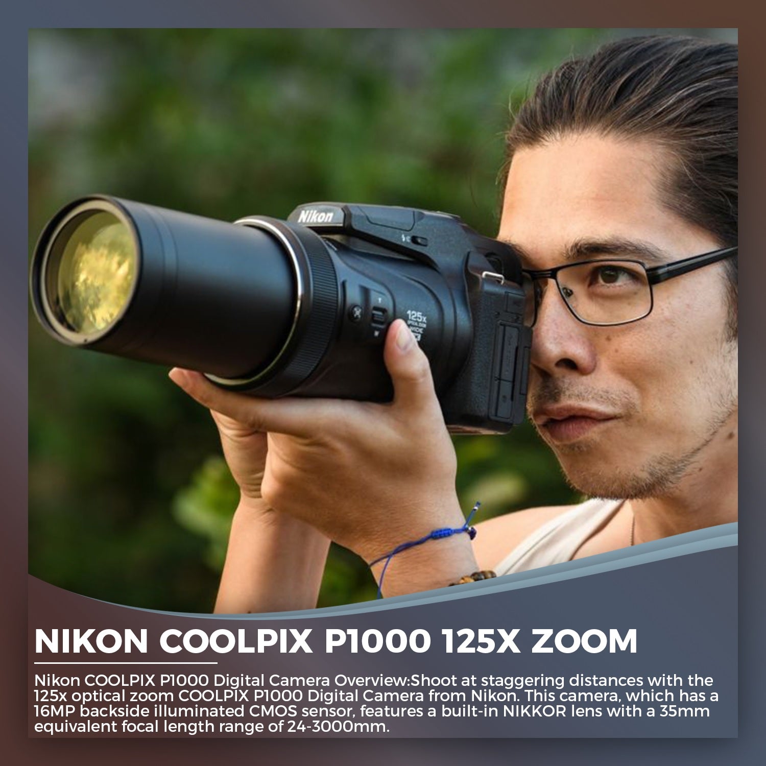 Nikon COOLPIX P1000 125x Zoom Digital Camera (26522) + 64GB SD Card + Bag (Intl)