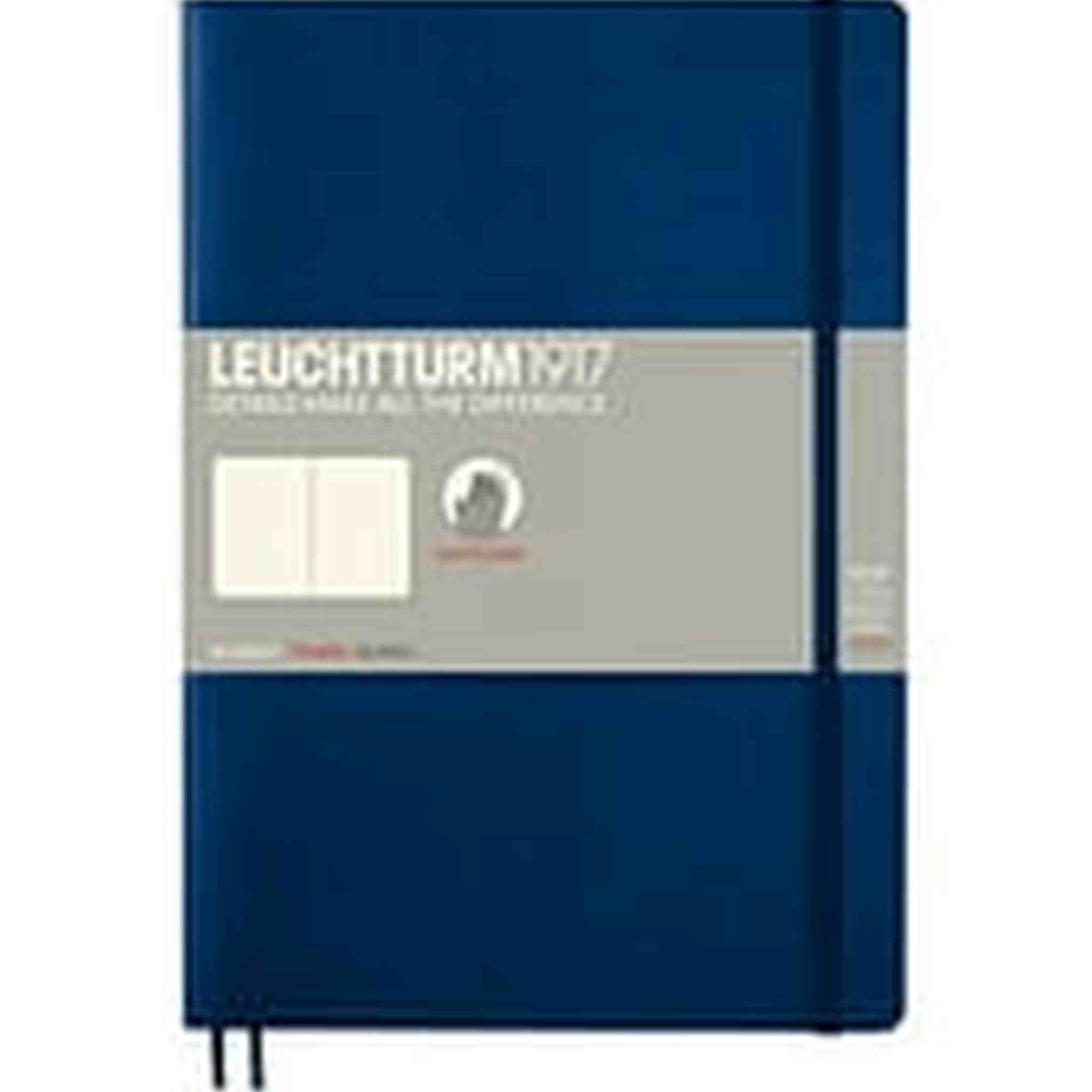 LEUCHTTURM1917 - Composition B5 Plain Softcover Notebook Navy - 123 Numbered Pages