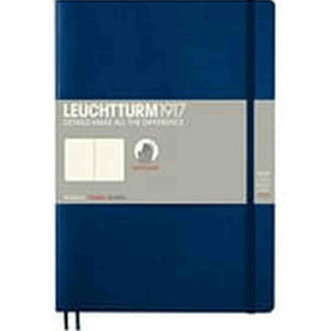 LEUCHTTURM1917 - Composition B5 Plain Softcover Notebook Navy - 123 Numbered Pages