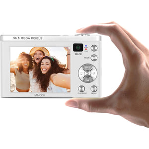 Minolta MNB5Z Digital Camera 56MP with 5x Optical Zoom in White Bundle