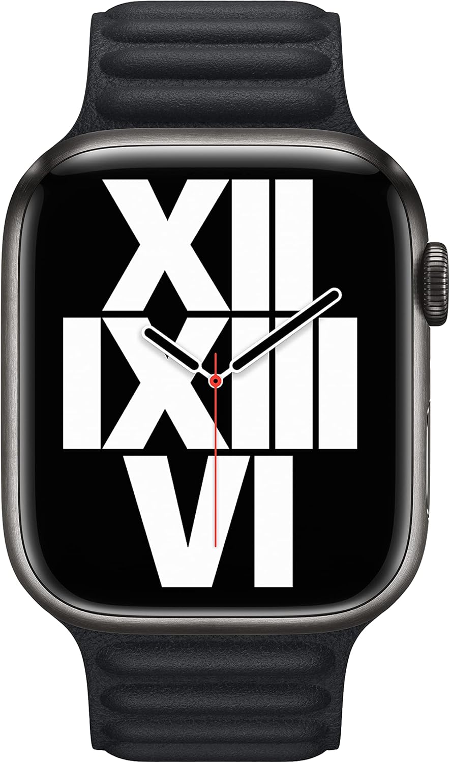 Apple 45mm Leather Watch Band - Midnight S/M with USB-C Charging Block Bundle