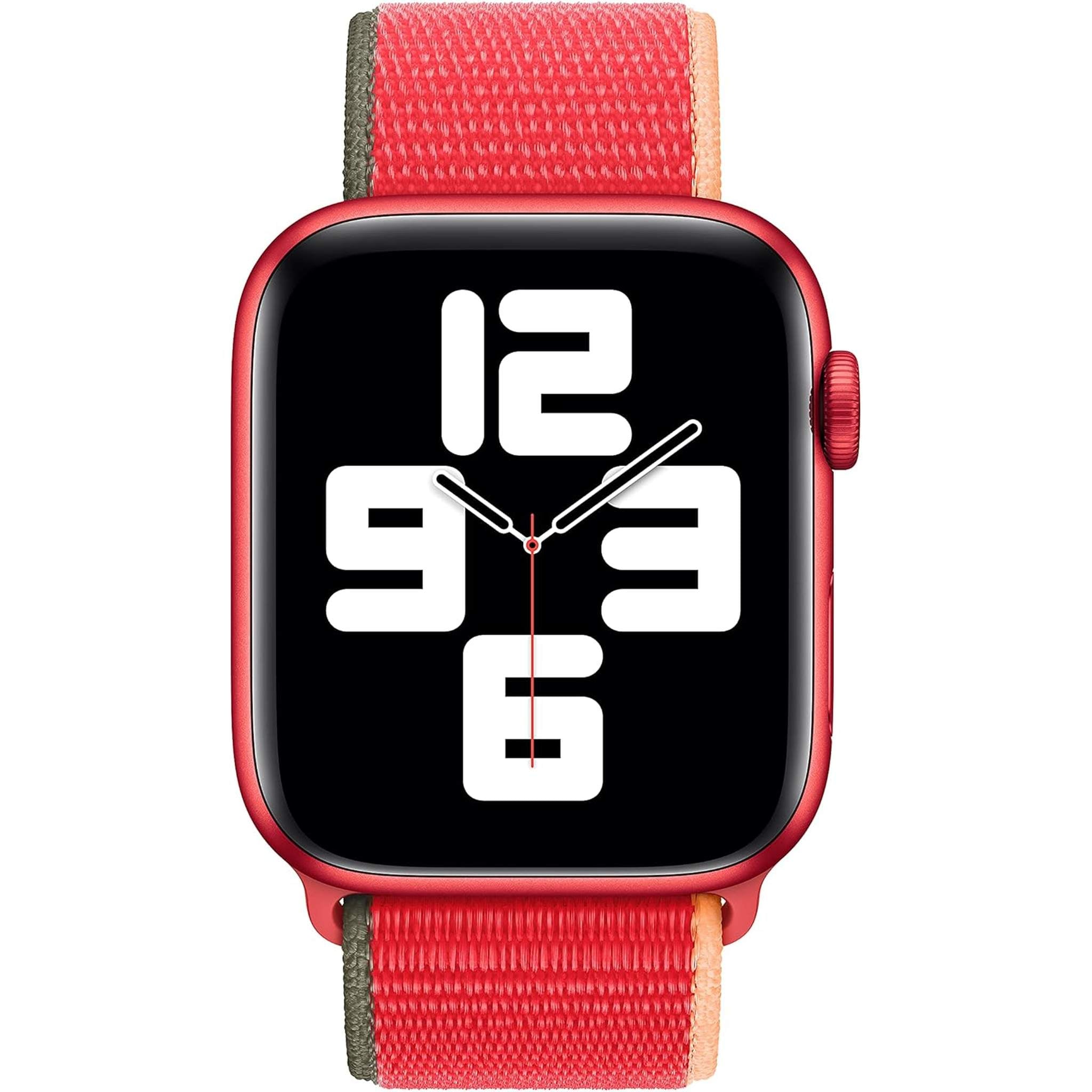 Apple Watch 44mm Sport Loop - Red with USB-C Charging Block Bundle